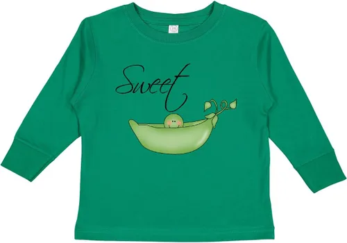Vista 5 de inktastic Sweet Pea Toddler Long Sleeve T-Shirt 0020 Blanco