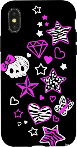 Vista 5 de Carcasa estética para iPhone 16 McBling Doodles Bimbo Trashy Y2K Animal Print Star