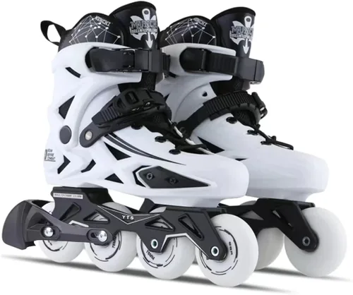 Vista 7 de Patines en línea de fitness, 4 ruedas para exteriores, patines de carreras de velocidad para hombres, mujeres y adultos