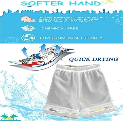 Vista 5 de visesunny Pantalones cortos de surf para niños, de secado rápido, para niños, trajes de baño para niños pequeños, tallas de 2T a 1416