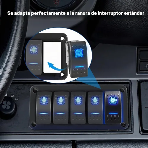 Vista 3 de Anina 2 piezas de interruptores basculantes de 5 pines SPST 20A/12V 10A/24V ENCENDIDO/APAGADO con 2 juegos de cables puente, interruptor basculante