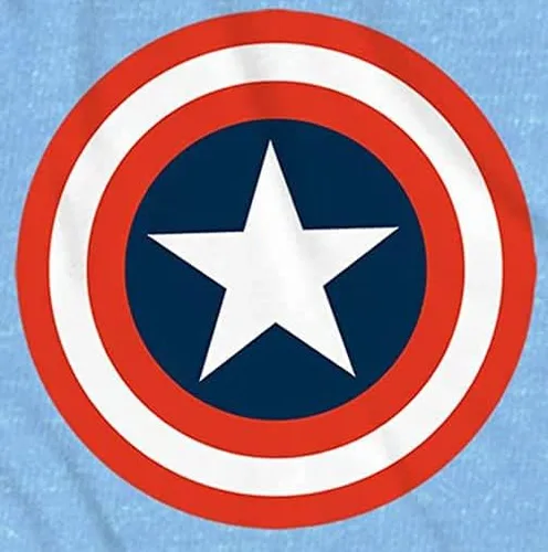 Vista 3 de Marvel Captain America Distressed Shield Logo - Camiseta para hombre