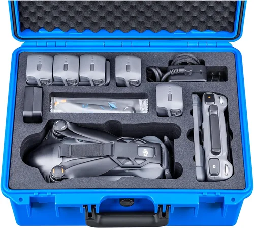 Vista 11 de Lykus Titan M400 - Funda rígida impermeable para DJI Mavic 4 Pro, DJI RC Pro 2/RC2, se adapta a hasta 6 baterías y accesorios en Fly More
