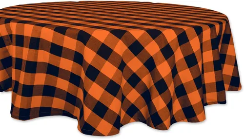 Vista 38 de DII Buffalo Check Collection, mantel clásico de granja, 52 x 52 pulgadas, color verde antiguo