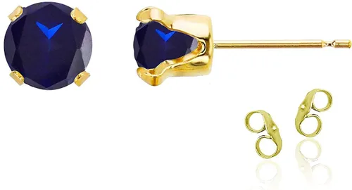 Vista 116 de Aretes de tuerca de plata de ley 925 chapados en oro de 14 quilates macizo, oro amarillo, blanco o rosa de 0.236 in Amatista