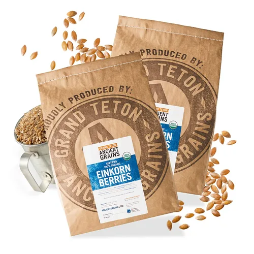 Vista 10 de Grand Teton Ancient Grains - Bayas de Einkorn 100% orgánicas, Farro Piccolo de grado alimenticio premium, bayas de trigo Einkorn, grano Einkorn