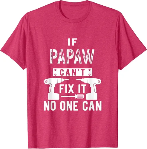 Vista 7 de If Papaw Can't Fix It No One Can Grandpa T-Shirt Asphalt Grey