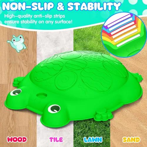 Vista 5 de Piedras de Equilibrio para Niños, 12 Piezas de Ranas, Piedras de Equilibrio Antideslizantes, Juguetes Sensoriales para Niños de 3 a 5 Años, Juego