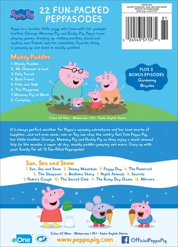Vista 2 de Peppa Pig Muddy Puddles Sun Sea and Snow DVD