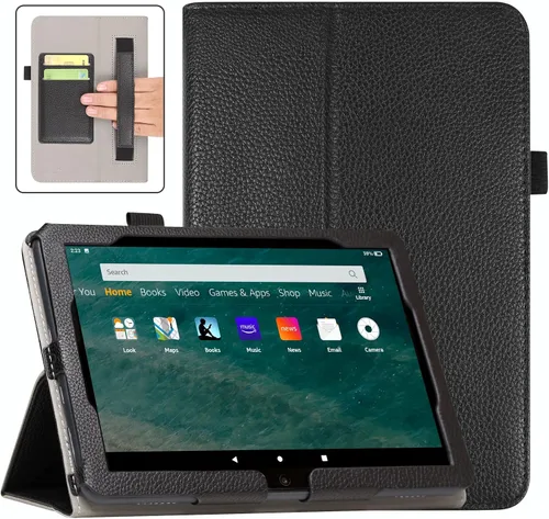 Vista 13 de ACdream Funda para tablet Fire HD 8 y 8 Plus de 10ª generación 2021, funda delgada de piel sintética, con soporte plegable, encendido y apagado
