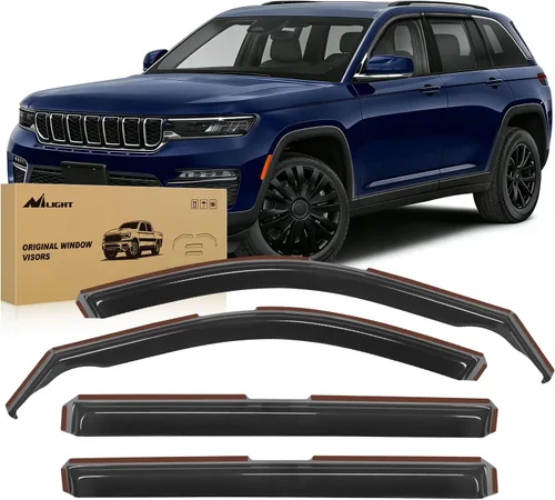 Vista 9 de Nilight protectores de lluvia para canal para Ram 1500 2009 2010 2011 2012 2013 2014 2015 2016 2017 2018 Crew Cab, 2019-2023 Ram 1500 Classic Body