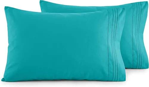 Vista 42 de Elegant Comfort Juego de fundas de almohada ultrasuaves de lujo de 2 piezas - Microfibra premium de calidad hotelera 1500, doble cepillado