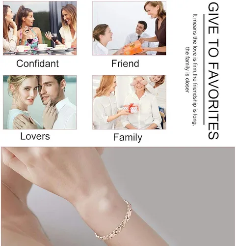 Vista 6 de 38 Elegante pulsera magnética de titanio para mujer, germanio y funciones magnéticas, con herramienta de eliminación de eslabones