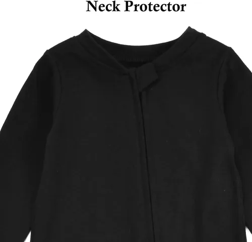 Vista 3 de Aablexema Pijama de algodón orgánico con manoplas para recién nacido con cremallera