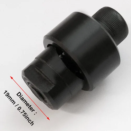 Vista 2 de Perforadora de chapa metálica de 0.748 in/0.75 pulgadas, cortador de agujero hexagonal de metal para fregadero, acero inoxidable, placa de acero, 1