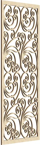 Vista 38 de 9 3/8"W x 24 3/8"H x 1/4"T Marilla Decorativos Paneles de Pared de Madera Calado, Abedul