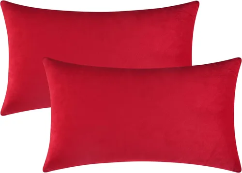 Vista 47 de Mixhug - Fundas de almohada decorativas de terciopelo, fundas de cojín para sofá y cama, juego de 2 fundas azules, 16 x 16 pulgadas