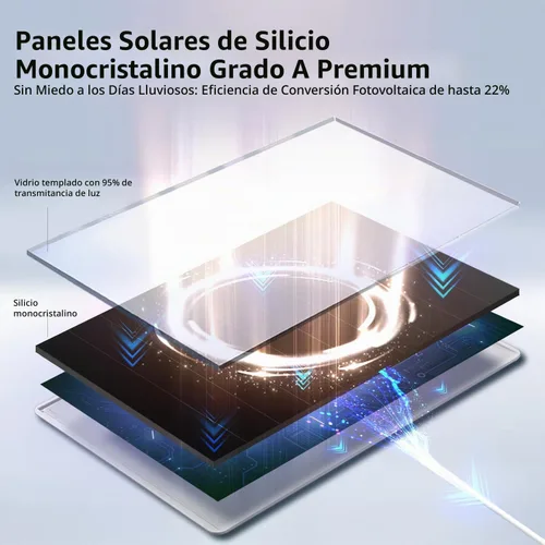 Vista 6 de Panel solar de 6W para cámara de seguridad al aire libre con micro USB y USB-C, cargador de panel solar para cámara de batería, se ajusta a