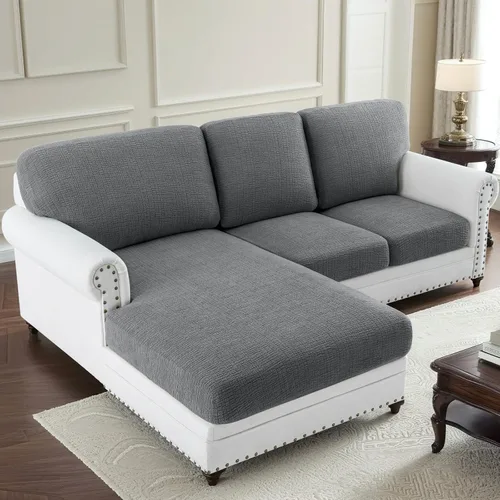 Vista 3 de H.VERSAILTEX Fundas de cojín individuales de jacquard superelásticas para sofá, protector de muebles, fundas antideslizantes suaves y gruesas
