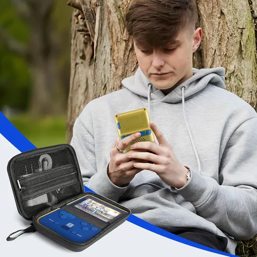 Vista 6 de Wiilkac Carrying Case Compatible with CapcomTaito Super Pocket Consoles, EVA Protective Travel Retro Mini Game Player Bag with Wrist Strap, Extra