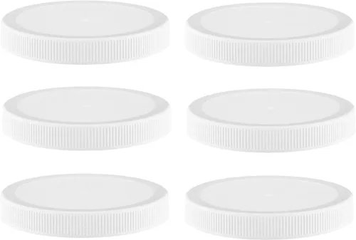 Vista 3 de Aquanation Plástico seguro de grado alimenticio (PP) de 4.331 in, tapas de conservas de fermentación de boca ancha, tapas de envase de plástico