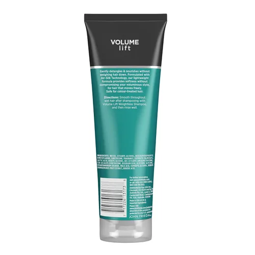 Vista 5 de John Frieda Volume Lift - Acondicionador sin peso, acondicionador voluminizador ligero con tecnología Air-Silk para cabello fino o plano, añade