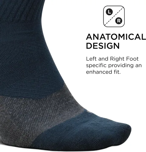 Vista 4 de Feetures Trail Max Cushion Mini Crew Sock - Calcetines de correr para mujer y hombre, absorben la humedad