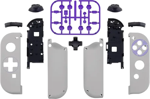Vista 2 de eXtremeRate - Caja de controles manuales joycon con diseño (versión D-Pad), con juego entero de botones, carcasa de repuesto de bricolaje