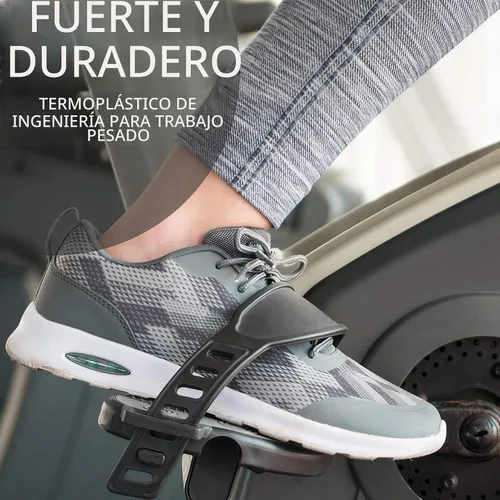 Vista 8 de Pedales de bicicleta estática con correas para bicicleta Peloton, bicicleta de ciclismo giratoria, bicicleta de ejercicio interior, piezas