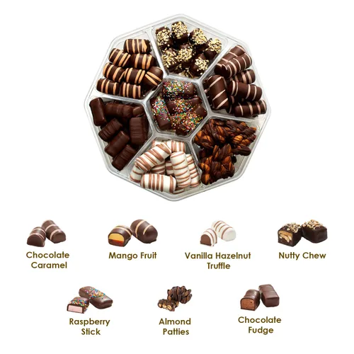 Vista 2 de Regalos gourmet Kosher Chocolate Purim - Set de regalo con 4 fabulosos regalos de chocolate