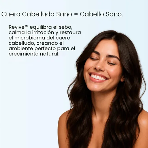 Vista 4 de Growplex Revive Champú fortalecedor para cabello – Con Biotina, Cafeína, Romero y Niacinamida – Apoya un cabello más grueso y con más cuerpo – Sin
