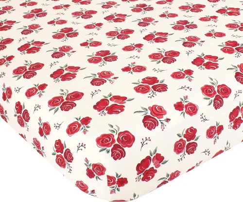 Vista 44 de Hudson Baby Sábana bajera ajustable unisex de algodón para cuna, avión, talla única