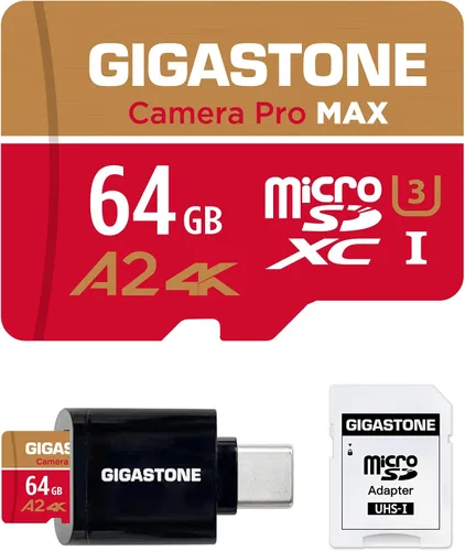 Vista 8 de Recuperación de datos de 5 años: tarjeta micro SD GIGASTONE de 64 GB, cámara Pro MAX, compatible con Gopro, Dash Cam, DJI, Drone, cámara