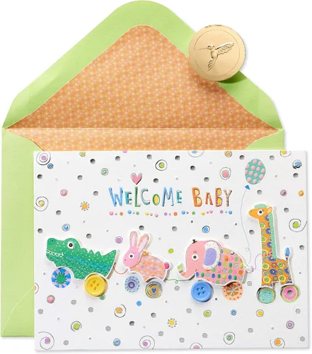Vista 6 de Papyrus Tarjeta de baby shower para niña (So Happy You're Here)