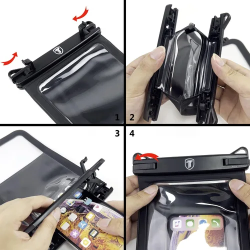 Vista 8 de Funda impermeable extragrande para Samsung Galaxy S25 Ultra S24 Plus S23 Note 20 A36 A35 A16 A15 iPhone 16E 16 Pro Max [hasta 10 pulgadas]
