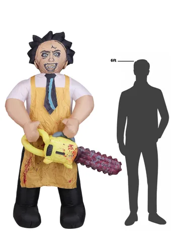 Vista 10 de Decoración Inflable de 8 Pies de Leatherface Multicolor