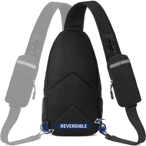 Vista 7 de BOSTANTEN Bolso bandolera, mochila cruzada para el hombro, bolsa de pecho para hombres y mujeres, viajes, senderismo, mochila casual