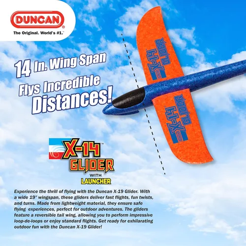 Vista 3 de Duncan Planeador X-14 - Naranja con alas azules