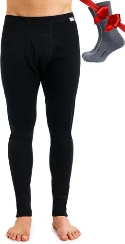 Vista 15 de Pantalón de primera capa de lana merina para hombre, 100% lana merina, peso pesado, medio, ligero, ropa interior térmica Long Johns y calcetines .