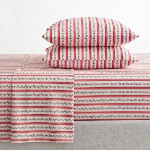 Vista 56 de Martha Stewart - Juego de sábanas tamaño individual con sábana bajera y funda de almohada, ropa de cama de percal de algodón con una sensación