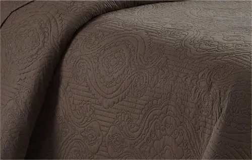 Vista 2 de Home Collection - Juego de cubrecama de lujo holgada repujada liviana de color liso