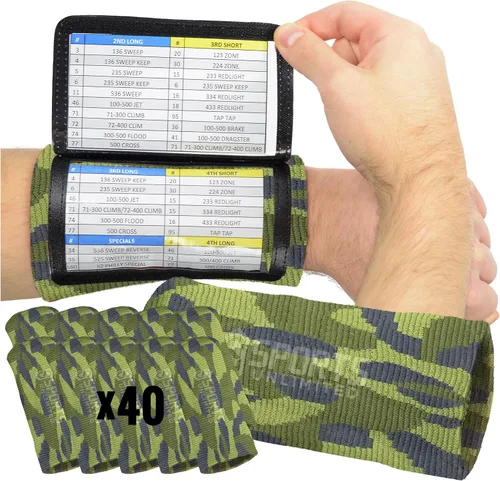Vista 63 de Sports Unlimited Banda Instructora Triple para Adultos, Muñequeras de Fútbol para Jugadas, Muñequeras de Béisbol, Bandas de Brazo QB