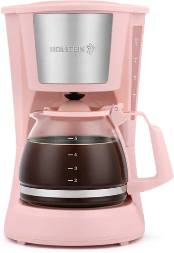 Vista 20 de Holstein Housewares Cafetera personal con taza de viaje de 14 onzas, máquina compacta de un solo toque con filtro reutilizable, apagado automático