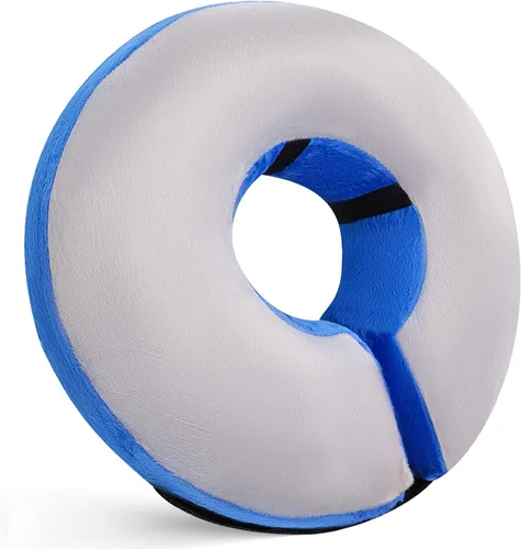 Vista 9 de Collar Inflable para Perros, Cono Suave para Perros Después de Cirugía, Collares Donut E Ajustables Inflables para Perros y Gatos Pequeños, Medianos