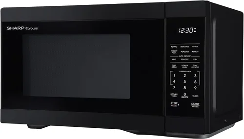 Vista 9 de Horno de microondas SHARP para mostrador con bandeja giratoria extraíble de 12.4", 1000 vatios, 1.1 pies cúbicos, color negro