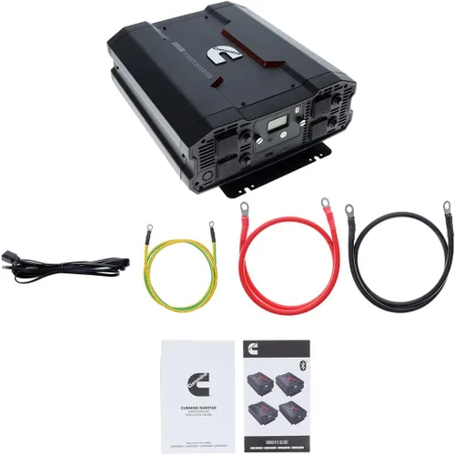 Vista 3 de Cummins 3000 vatios inversor de onda sinusoidal modificada para camiones Inversor 12 voltios a 110 voltios Cuatro salidas de CA Dos puertos USB