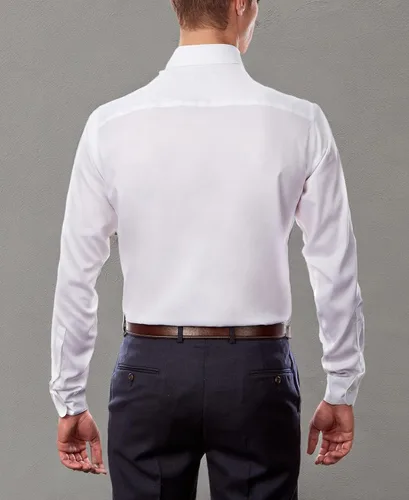 Vista 6 de Calvin Klein Camisa de vestir para hombre, ajuste regular, sin planchado, elástica, sólida