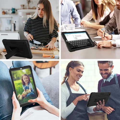 Vista 6 de Bingcok Funda para Galaxy Tab A7 Lite 8.7, resistente, resistente, de cuerpo completo, híbrida, a prueba de golpes, protección contra caídas