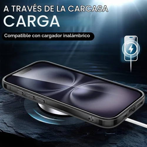 Vista 5 de JETech Funda para iPhone 16, antiamarilleo, color negro Shockproof Protection, Scratch Resistant Hard PC Back, Durable Transparent TPU Bumper