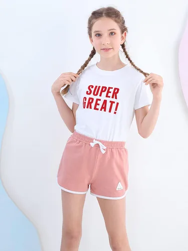 Vista 3 de Rolanko Pantalones cortos activos de delfín para niñas, paquete de 3 unidades, ciclismo, correr, verano, playa, atletismo, deportes, 4-14 años